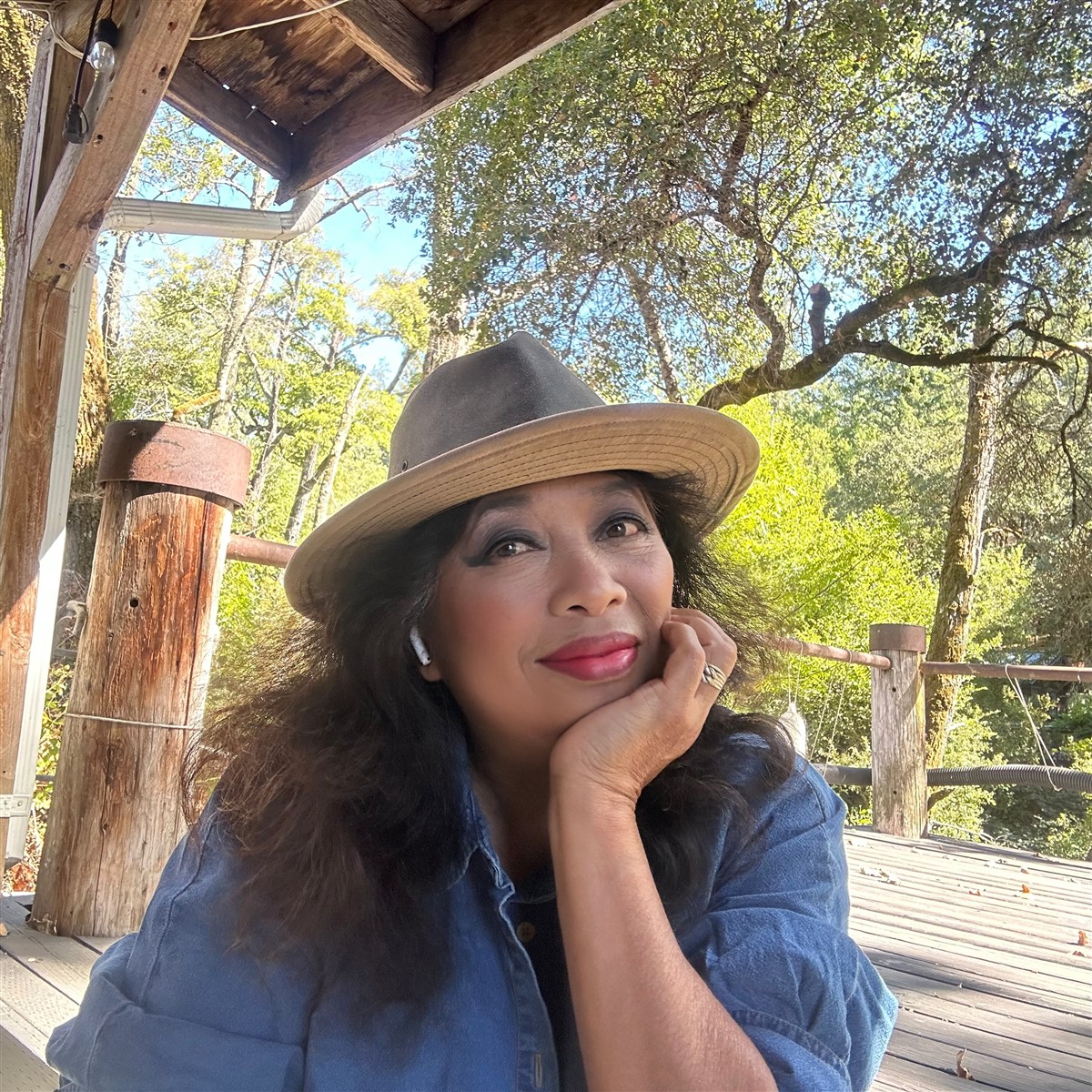Michelle enjoying a quiet afternoon on the porch